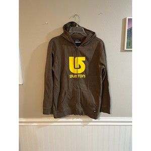 Burton Brown Zip-Up Hoodie - Size XL